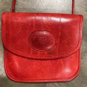 Michael Green red leather purse